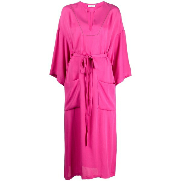 ファビアナ フィリッピ レディース 衣装 トップス Belted long-sleeved MIDI dress Pink