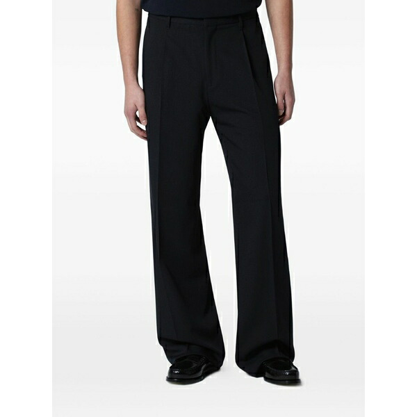 ラルディーニ メンズ カジュアルパンツ ボトムス Pleated straight trousers Blue|asty