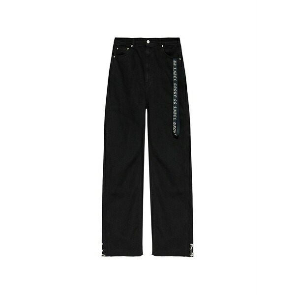 フォーティーフォー・レーベル・グループ メンズ 心地好いズボン下 ボトムス Logo-trim trousers Black