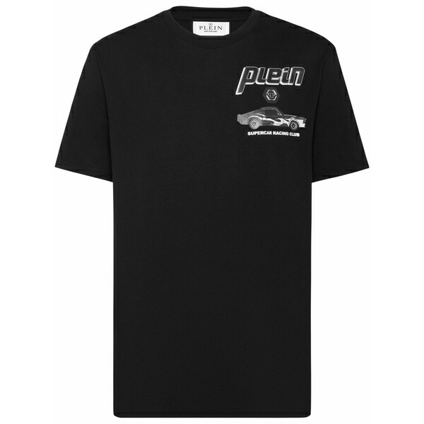 フィリップ飾り気の無い メンズ プルオーバー トップス Cars racing t-shirt Black