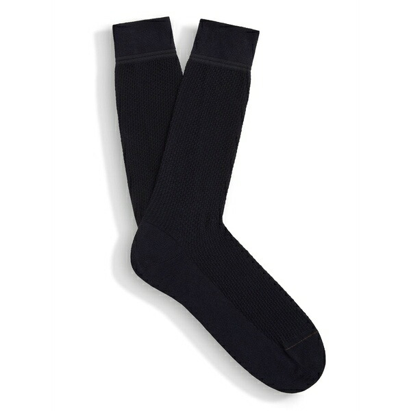 ゼニア メンズ ソックス アンダー御召しもの Jacquard socks  Blue
