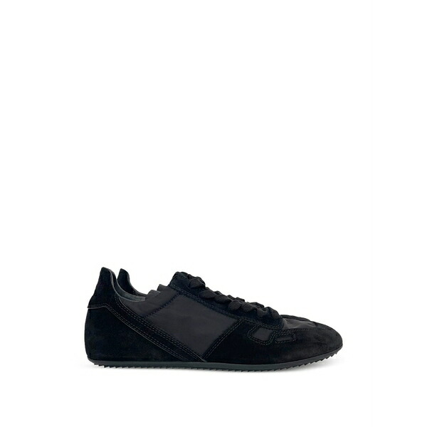 リックオウエンス レディース スニーカー シューズ Lace-up panelled sneakers Black