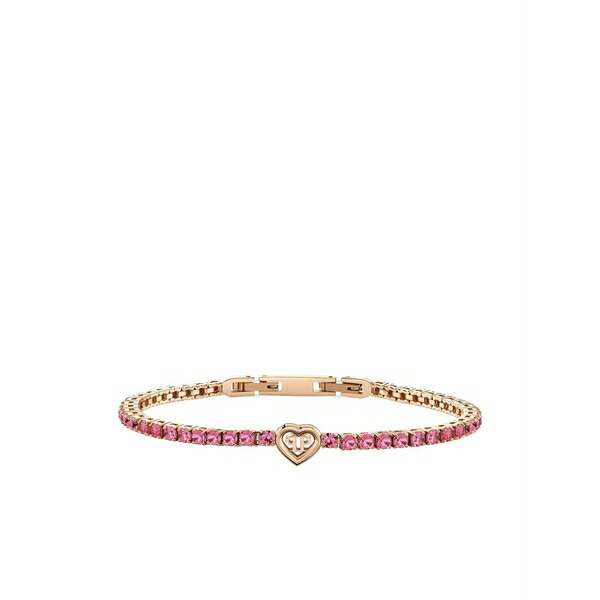 フィリッププレイン レディース ブレスレット・バングル・アンクレット アクセサリー Crystal-embellished heart-motif bracelet Gold｜asty 32,370円