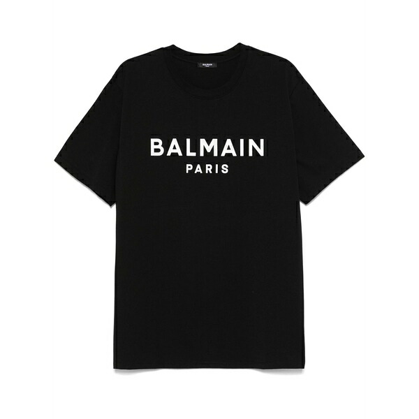 バルマン メンズ プルオーバー トップス Logo-print t-shirt Black