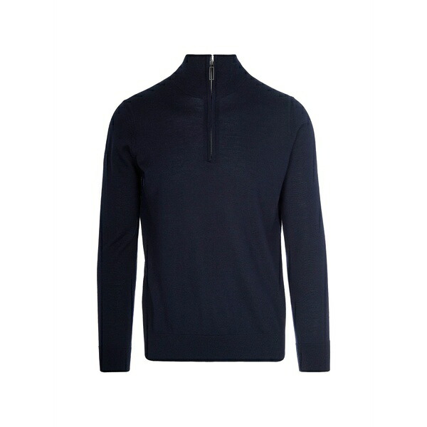 パウロペコラ メンズ ニット&セーター アウター Zip virgin wool sweater Blue｜asty