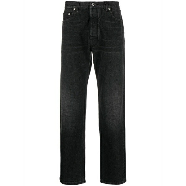オフホワイト メンズ デニムパンツ ボトムス Arr tab logo-patch tapered jeans Grey|asty