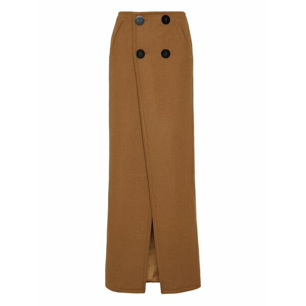 ディースクエアード レディース スコート ボトムス Knitted maxi skirt Brown