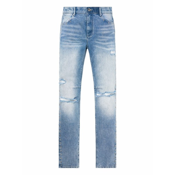 アールティーエー メンズ ジーンズズボン下 ボトムス Bryant cross-print skinny jeans Blue
