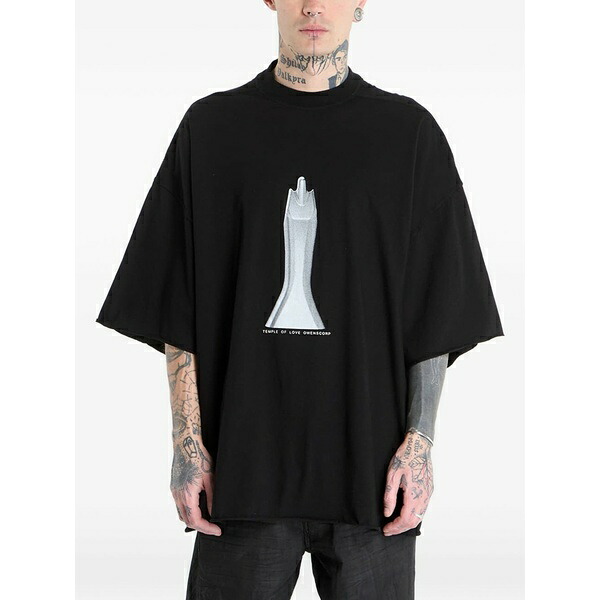 リックオウエンス メンズ ティーシャツ トップス Jumbo t-shirt Black メンズファッション-Tシャツ・カットソー