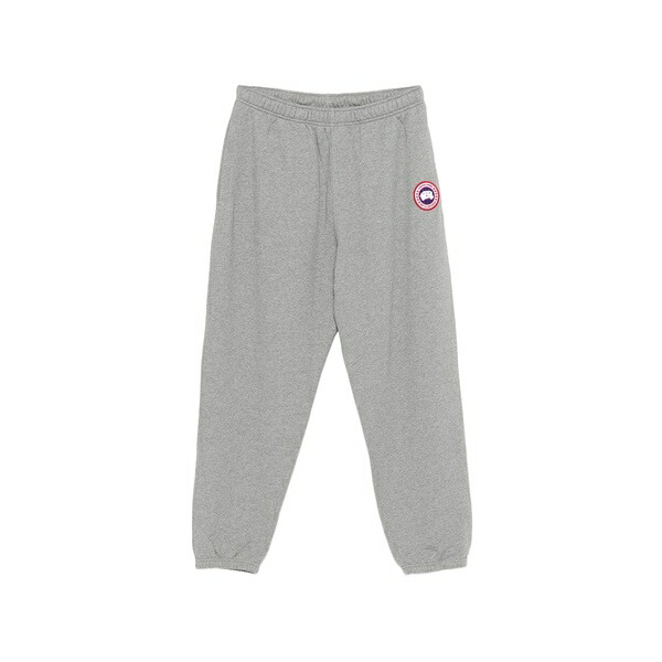 カナダグース メンズ 心地好いズボン下 ボトムス Rove logo-patch cotton track pants Grey
