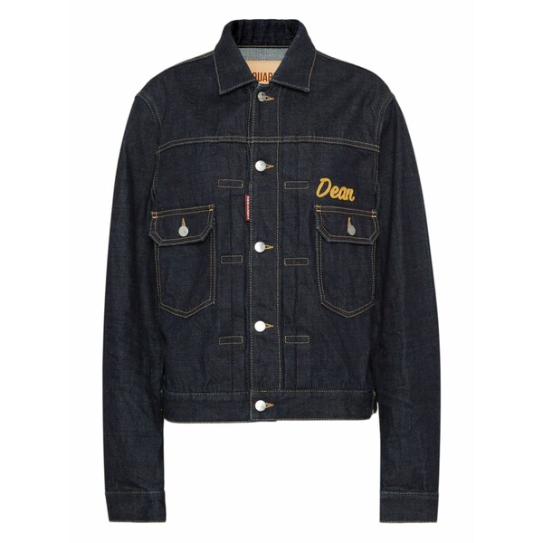 ディースクエアード レディース 上衣＆上衣 アウター Embroidered denim jacket Blue