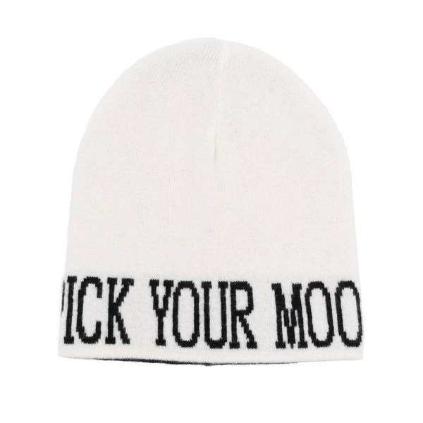 アルベルタ フェレッティ レディース 帽子 アクセサリー Slogan Print Knitted Beanie 人気ブランド新作豊富