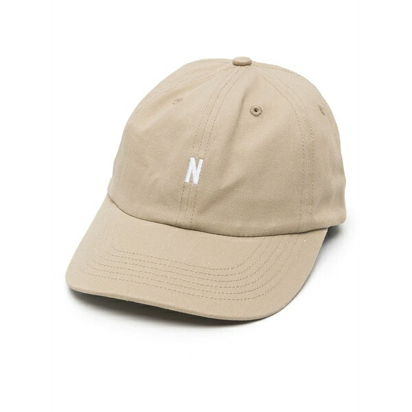 北の方事業計画 メンズ 鳥打ち帽 付属物 Logo-embroidered baseball cap Neutrals
