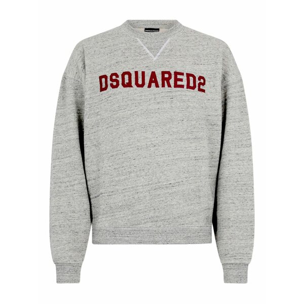 ディースクエアード メンズ パーカー・スウェットシャツ アウター College crew-neck sweatshirt Grey
