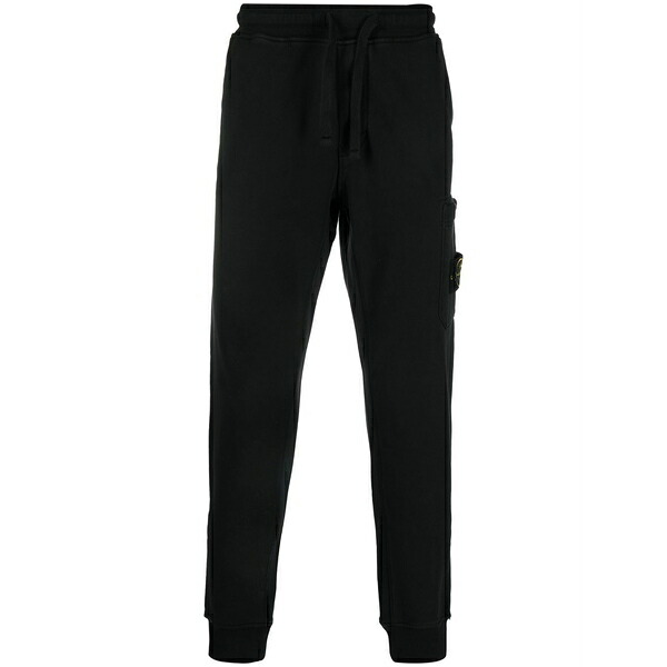 ストーンアイランド メンズ 心地よいズボン下 ボトムス Cargo-pocket track pants Black