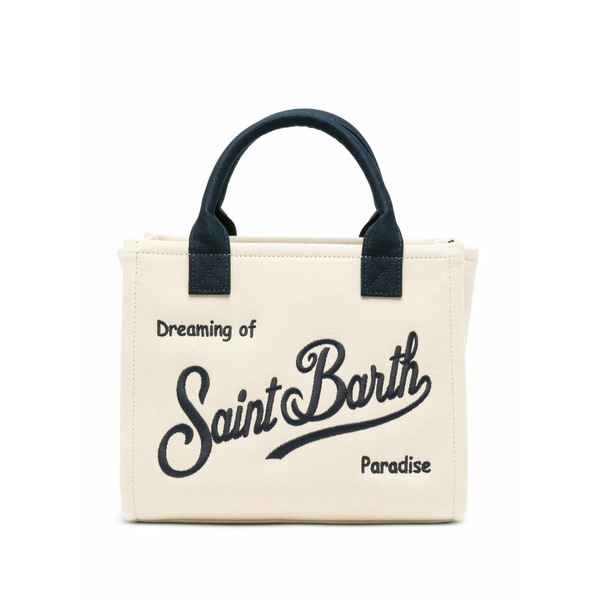 エムシーツーセイントバース レディース トートバッグ 御徒面子 Midi vanity logo-embroidered tote bag Neutrals