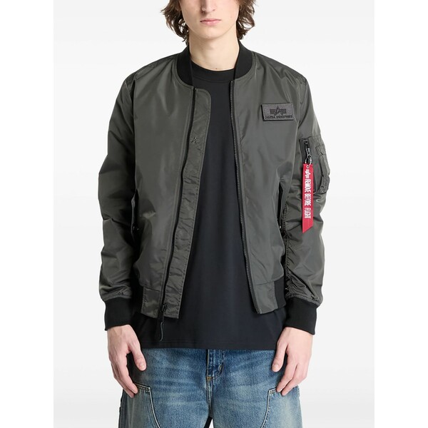 アルファインダストリーズ メンズ 上衣＆上衣 アウター Zip-up bomber jacket Grey