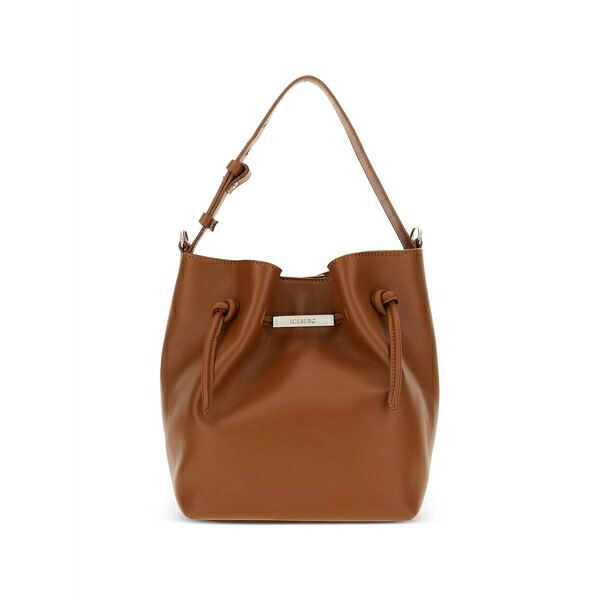アイスバーグレタス レディース トートバッグ 御徒面子 Logo-plaque leather tote bag Brown