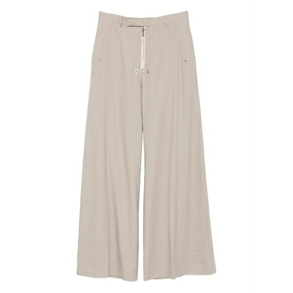 リックオウエンス レディース 心地よいズボン下 ボトムス Zip-fly wide-leg trousers Grey
