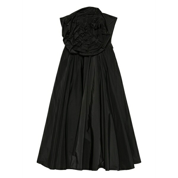 ニッサ レディース 衣裳 トップス Rose-embellished a-line MIDI dress Black