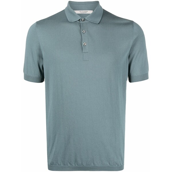 ディーフォーポイントゼロ メンズ スポーツシャツ トップス Short-sleeve fitted polo shirt Blue