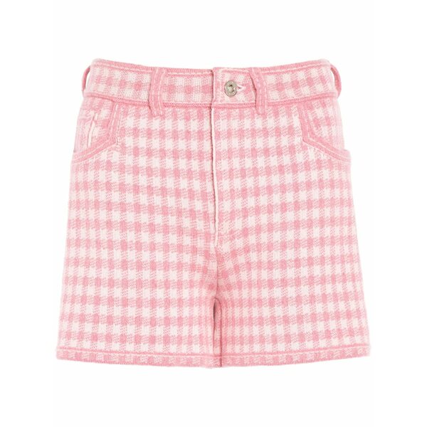 バリー レディース 心地よいズボン下 ボトムス Gingham-check cashmere-blend shorts Pink