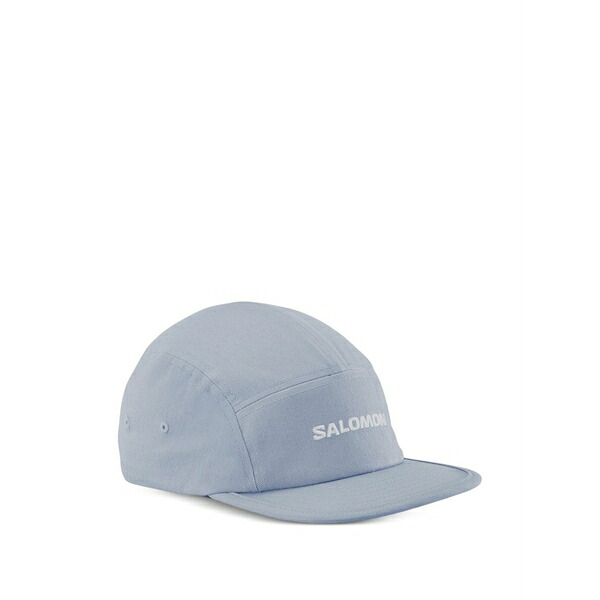 サロモン メンズ かぶり笠 添え物 Logo-print five-panel baseball cap Blue