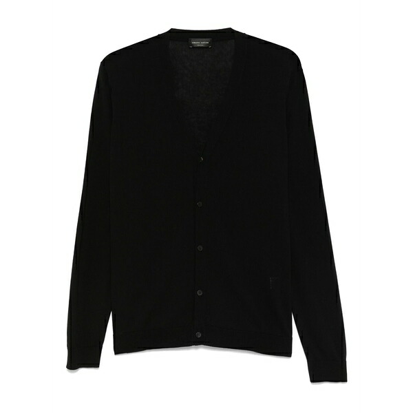 ロベルトコリーナ メンズ ジレー アウター Fine-knit cardigan Black
