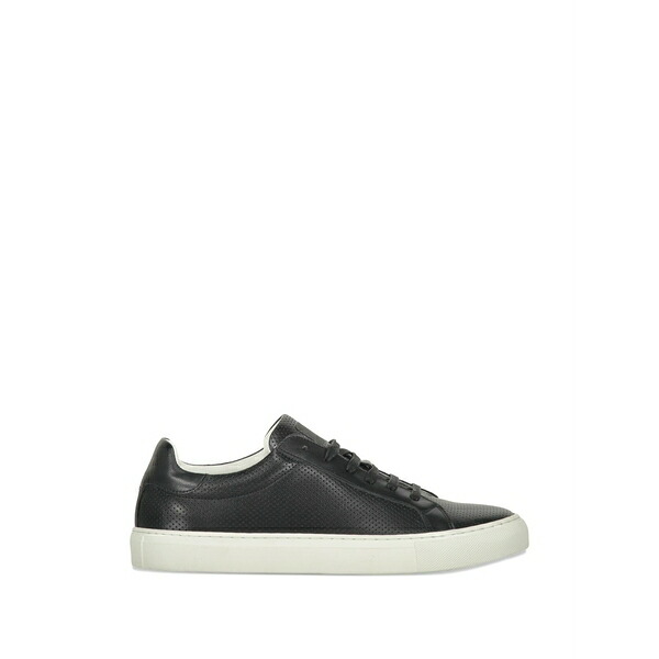 ポールアンドシャーク メンズ スニーカー シューズ Lace-up leather sneakers Black