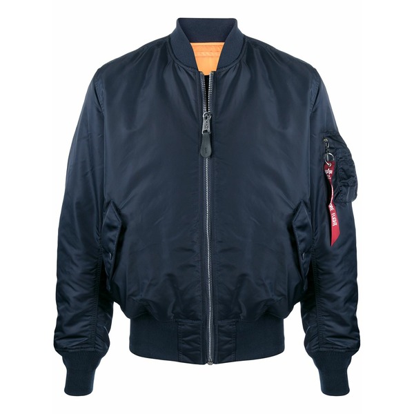 アルファインダストリーズ メンズ 上衣＆上衣 アウター Ma-1 heritage zip-up bomber jacket Blue