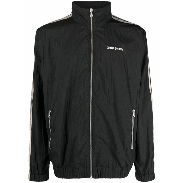 パーム・エンジェルス メンズ 上衣＆上衣 アウター Logo-print side-stripe track jacket Black