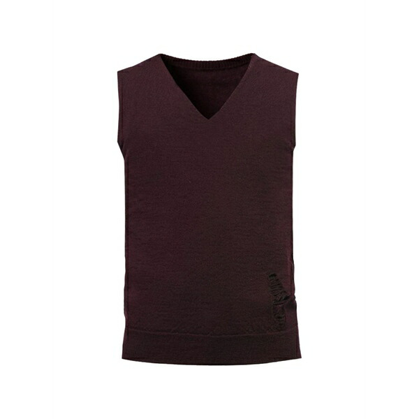 マルタンマルジェラ メンズ カットソー トップス Four-stitch distressed vest Purple