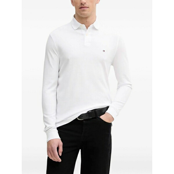 トミー ヒルフィガー メンズ スポーツシャツ トップス 1985 regular-fit long-sleeve polo shirt White