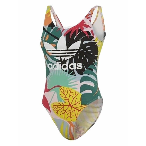 アディダス レディース カットソー トップス Tropicalage-print bodysuit White