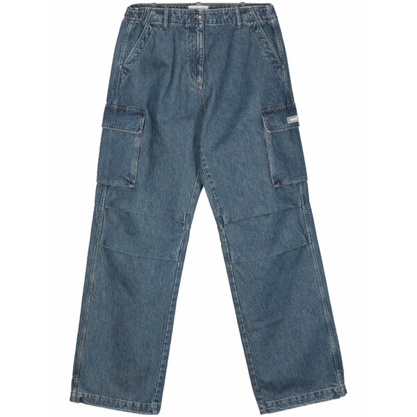 コペルニ レディース ジーンズズボン下 ボトムス Wide-leg cargo jeans Blue