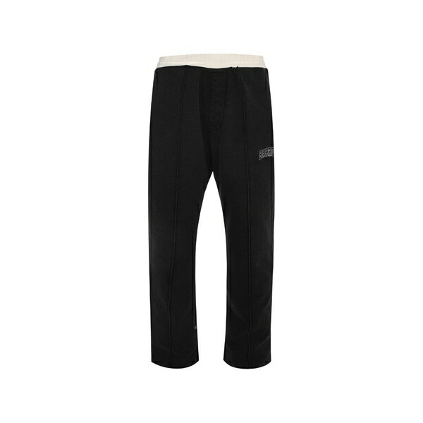 バロウ メンズ 心地好いズボン下 ボトムス Logo-embroidered track pants Black