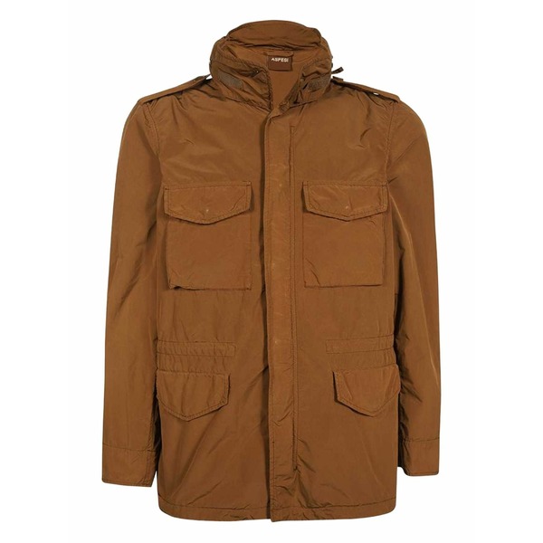 アスペジ メンズ 上衣＆上衣 アウター Multi-pocket field jacket Brown
