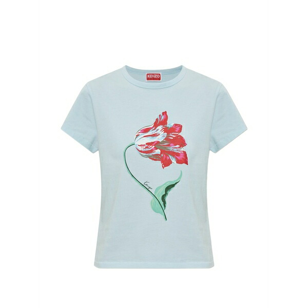 ケンゾー レディース ティーシャツ トップス Tulip cotton t-shirt Blue