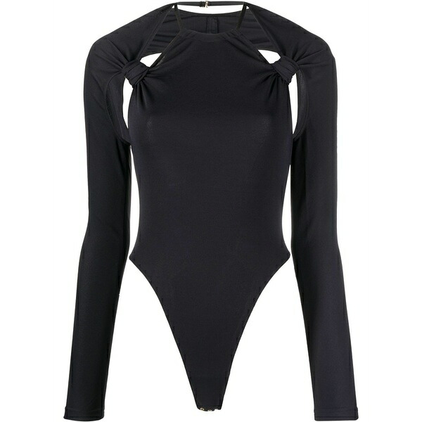 ジャクエムス レディース Tシャツ トップス Knotted cut-out bodysuit Blue｜asty
