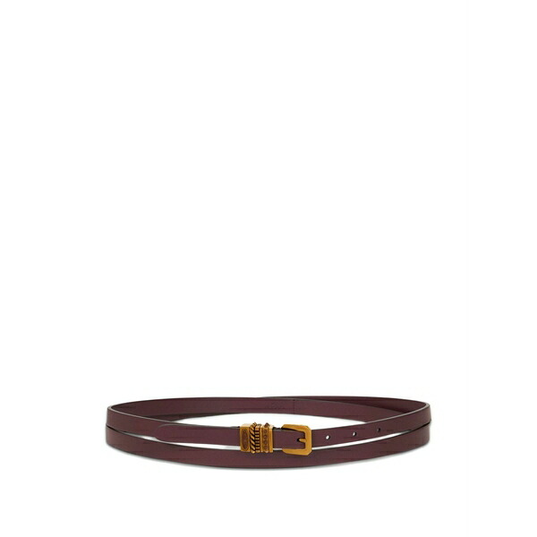 エトロ レディース 三尺帯 付属物 Leather belt Red