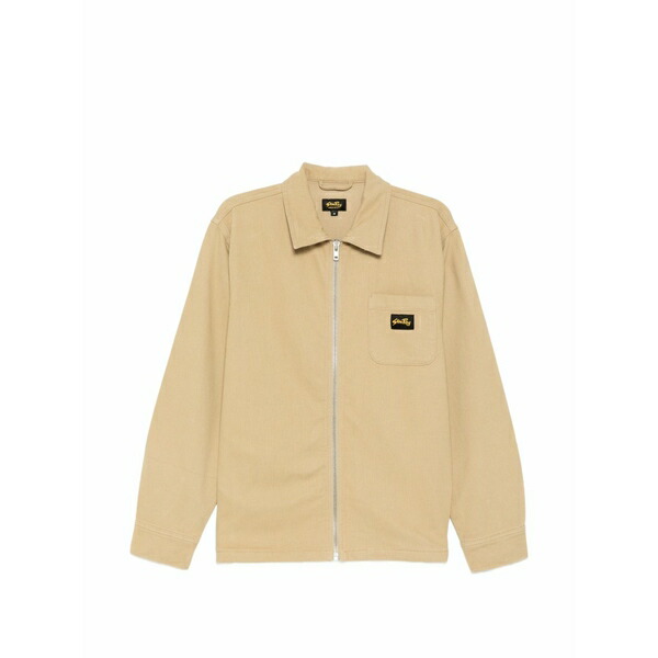 スタンレイ メンズ 上衣＆上衣 アウター Logo-patch shirt jacket Neutrals