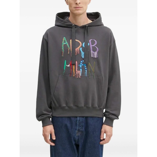 アンダーソン 呼びりん メンズ パーカー・スウェットシャツ アウター Embroidered-logo hoodie Grey