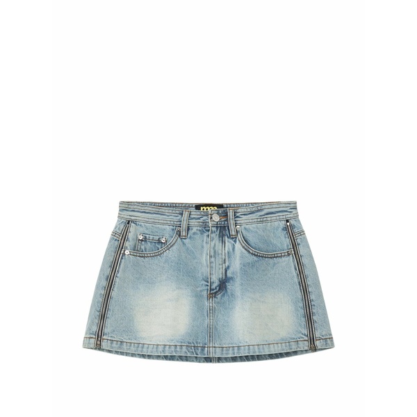 ミニ皮膚軟化剤 レディース スコート ボトムス Zip-detail star-patch mini skirt Blue