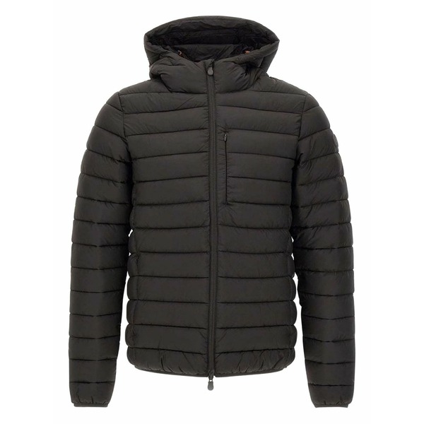 セーブザダック メンズ 上衣＆上衣 アウター Hooded quilted jacket Black