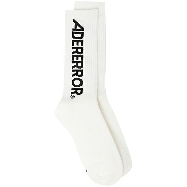 アーダーエラー メンズ ソックス アンダー御召しもの Intarsia-knit logo socks White