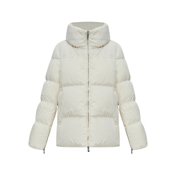 エーディーディーダウン レディース 上衣＆上衣 アウター Funnel-neck padded jacket White