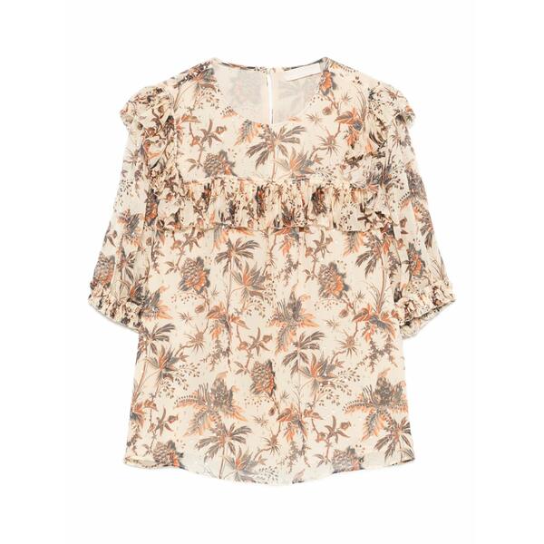 ウラ・ジョンソン レディース シャツ トップス Jodie ruffled floral blouse Neutrals｜asty