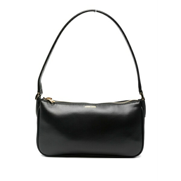 アニービン レディース トートバッグ 御徒面子 Leather tote bag Black