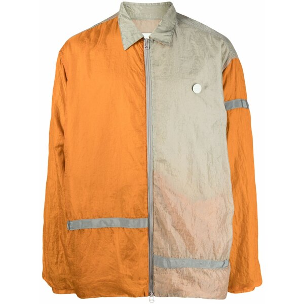 オーエーエムシー メンズ プルオーバー トップス Re:work contrasting panelled shirt Orange