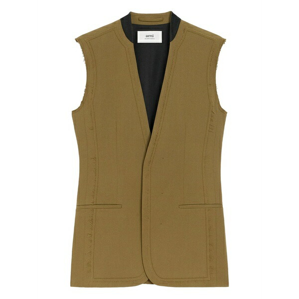 意中の女 レディース 上衣＆上衣 アウター Wool gilet Green